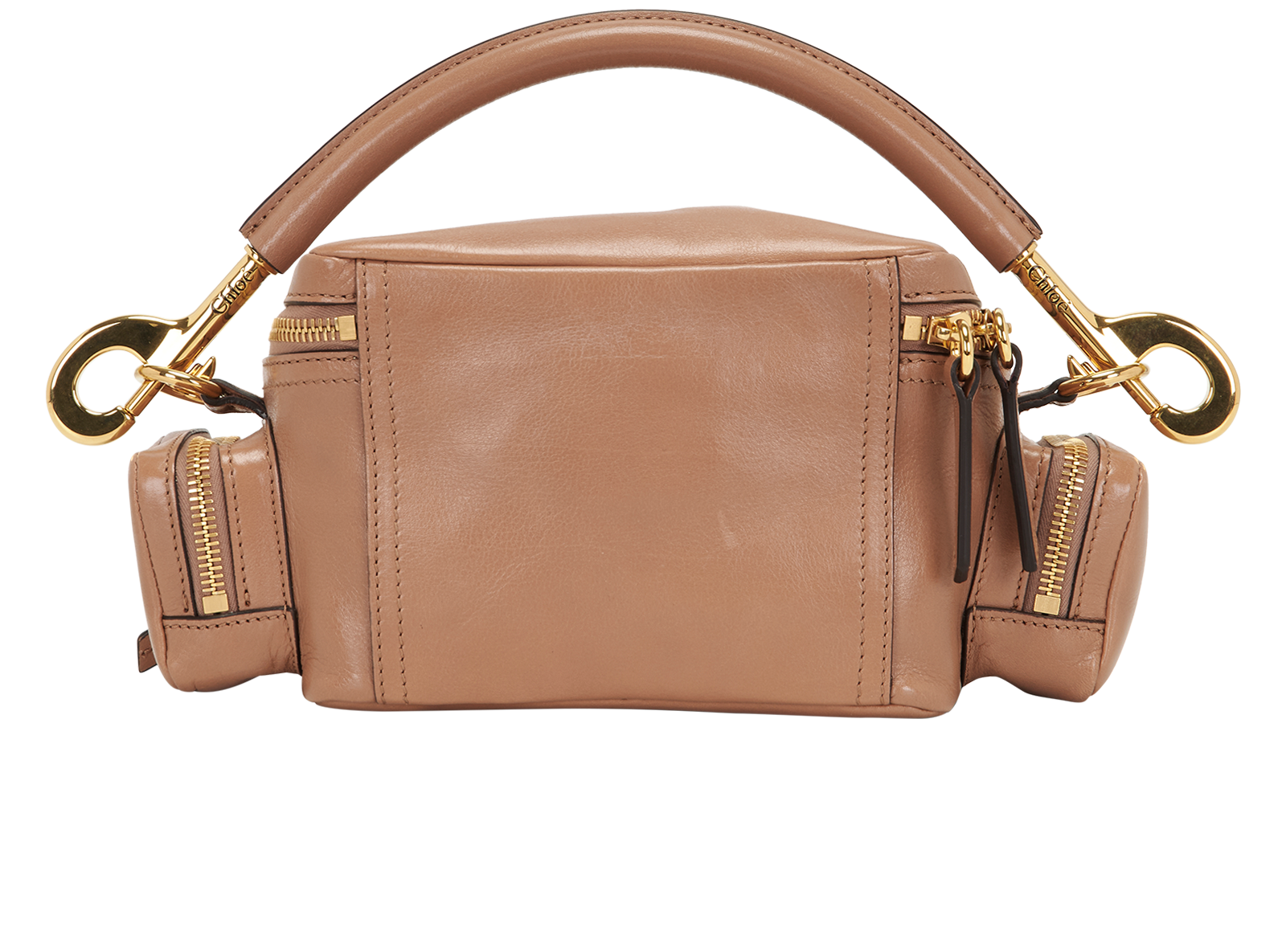 Small Camera Tote, &pound;850, Handbags, Beige, Leather, Back view